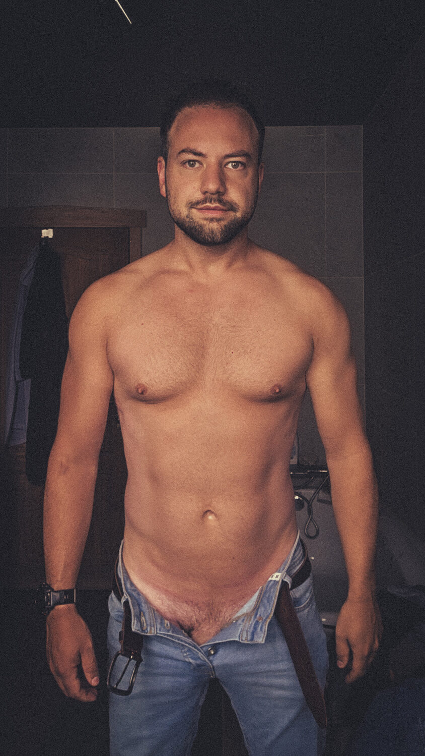 Tryptich with jeans.