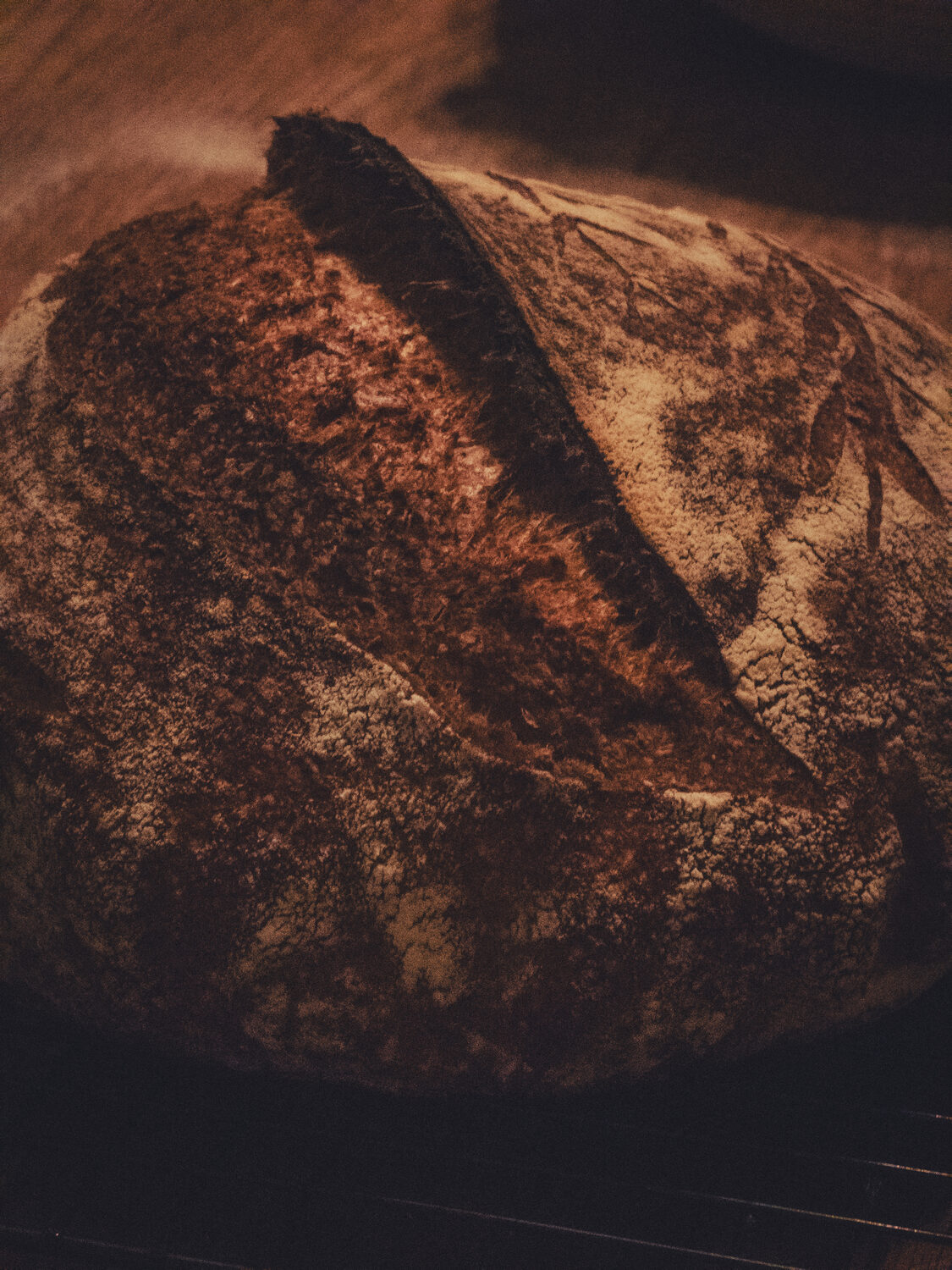 De geur van warm, versgebakken brood.