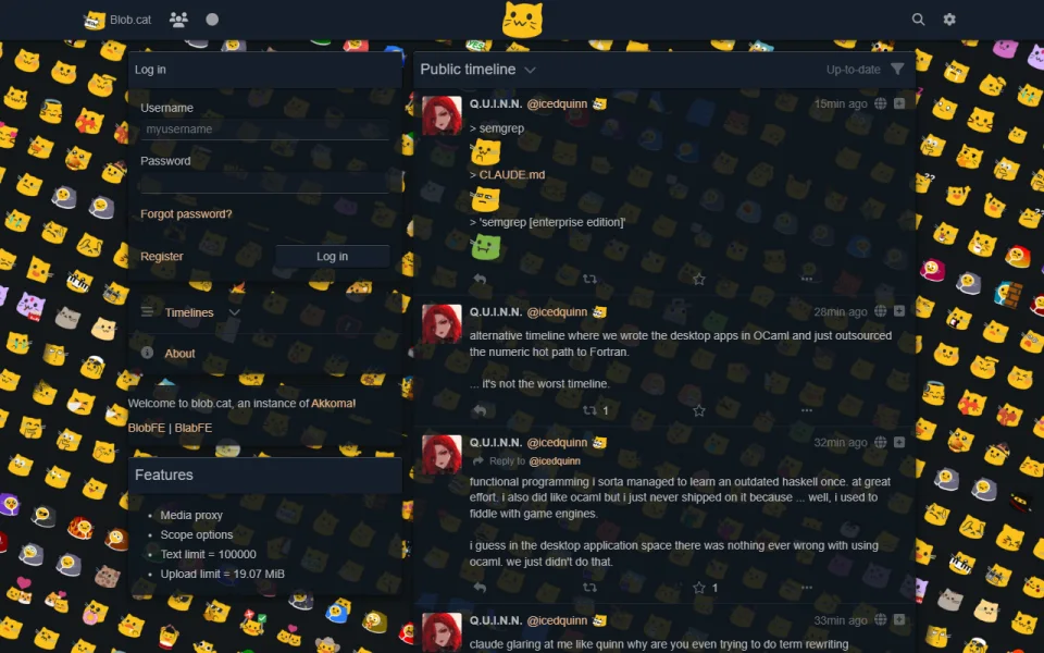 Screenshot of Akkoma
