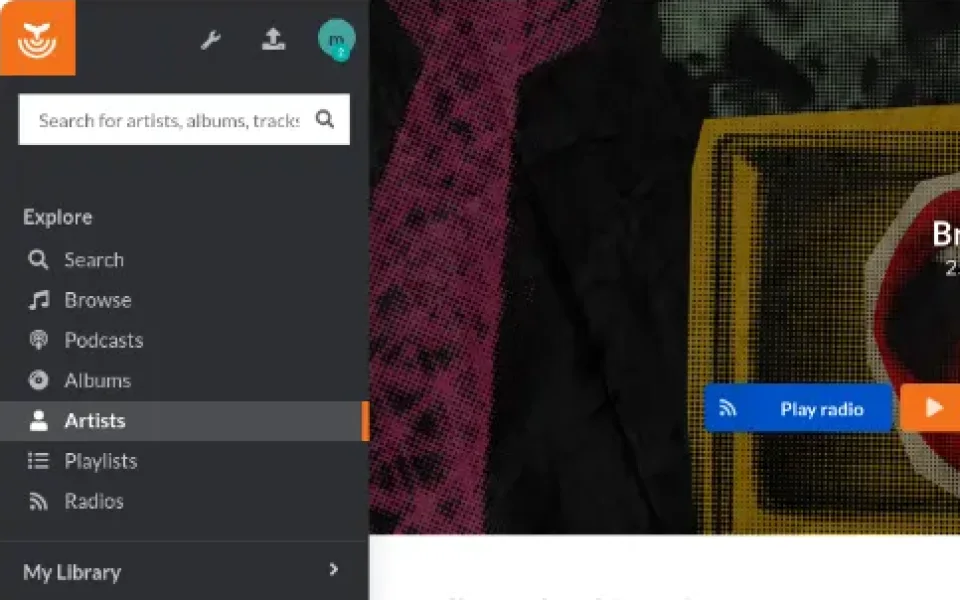 Screenshot of Funkwhale