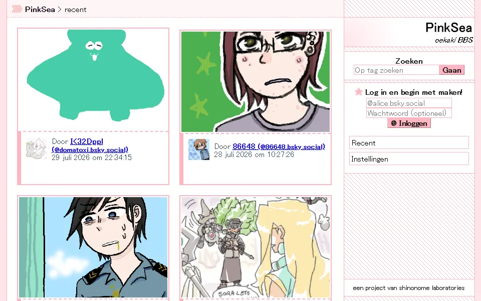 Screenshot of PinkSea