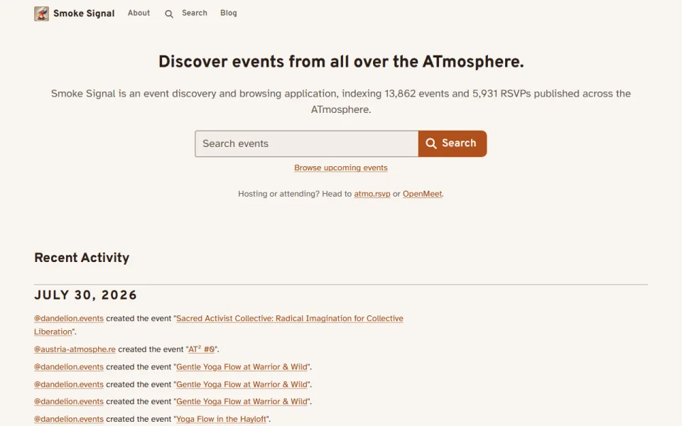 Screenshot of Smoke Signal
